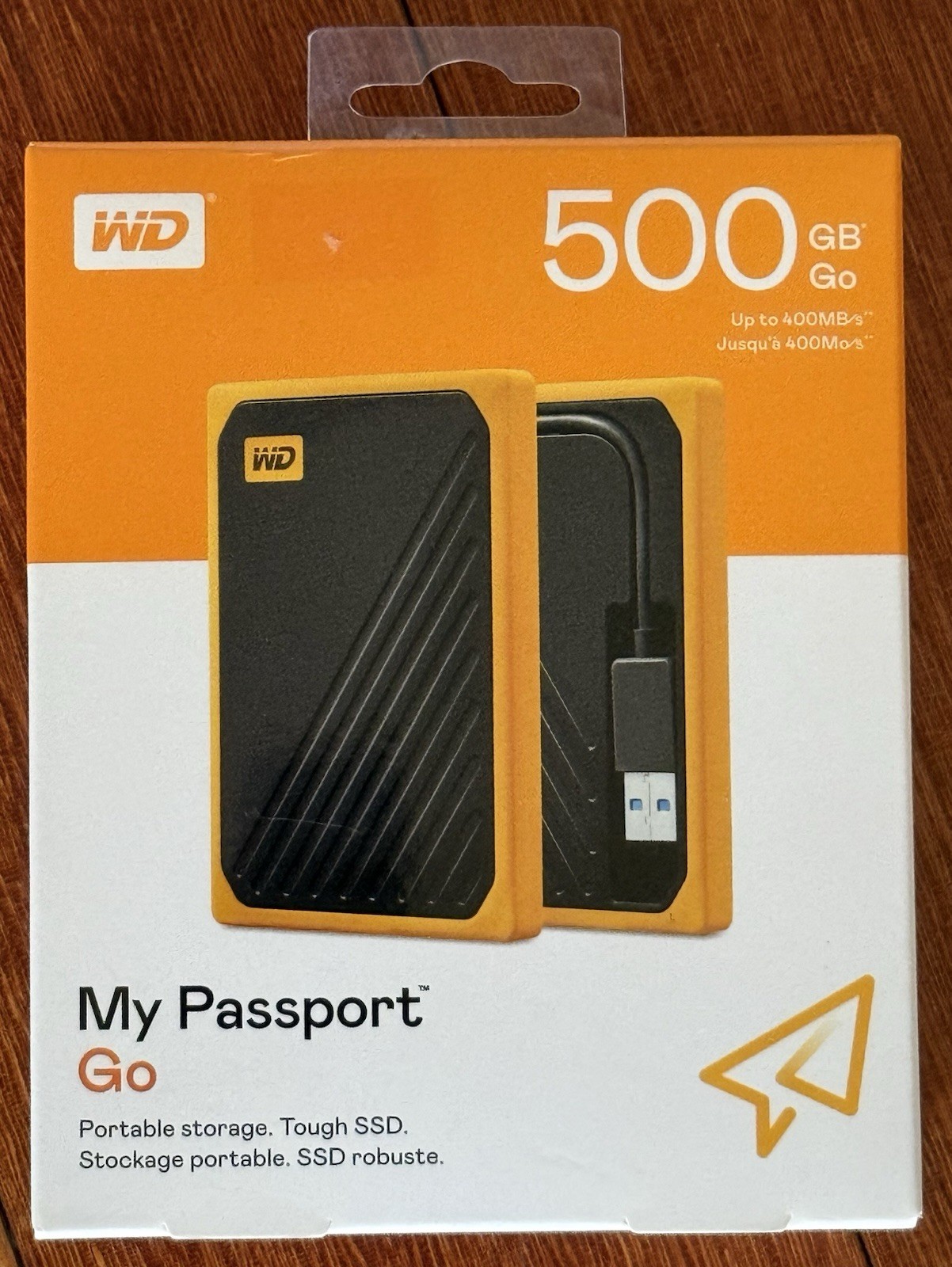 Western Digital 500gb My Passport Go SSD-Shock Resistant-2.5 Times Faster-Tough