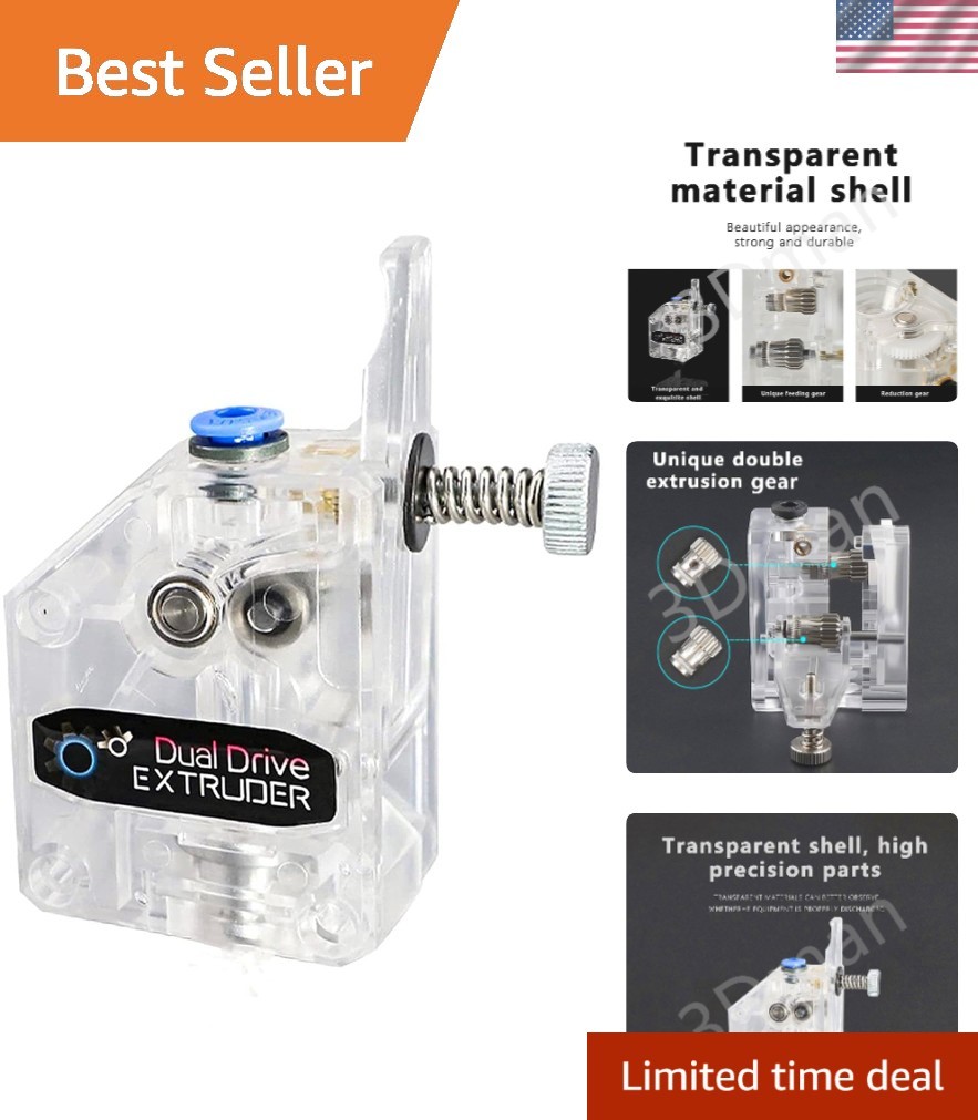 Bowden Dual Drive Extruder Universal Geared Extruder for Ender 3 V2/Pro, Ende...