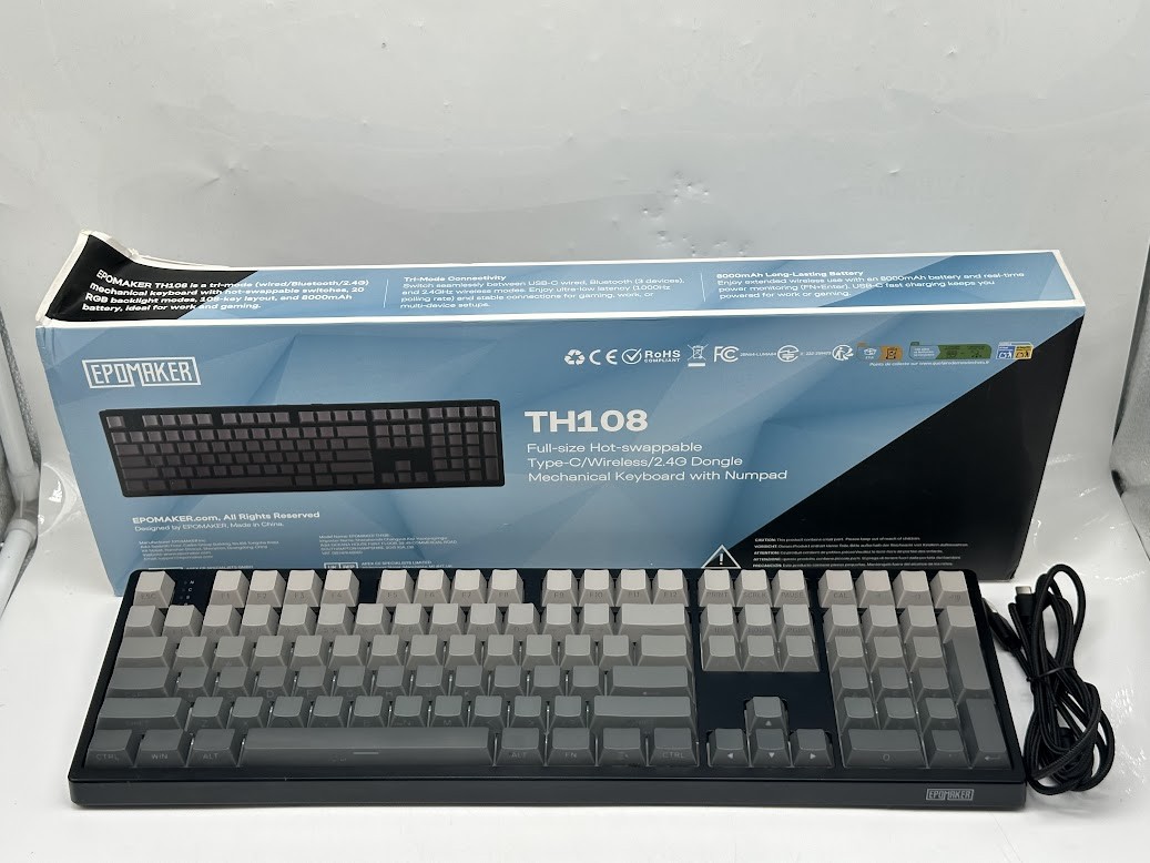 Epomaker TH108 Wireless Gaming Keyboard - Black