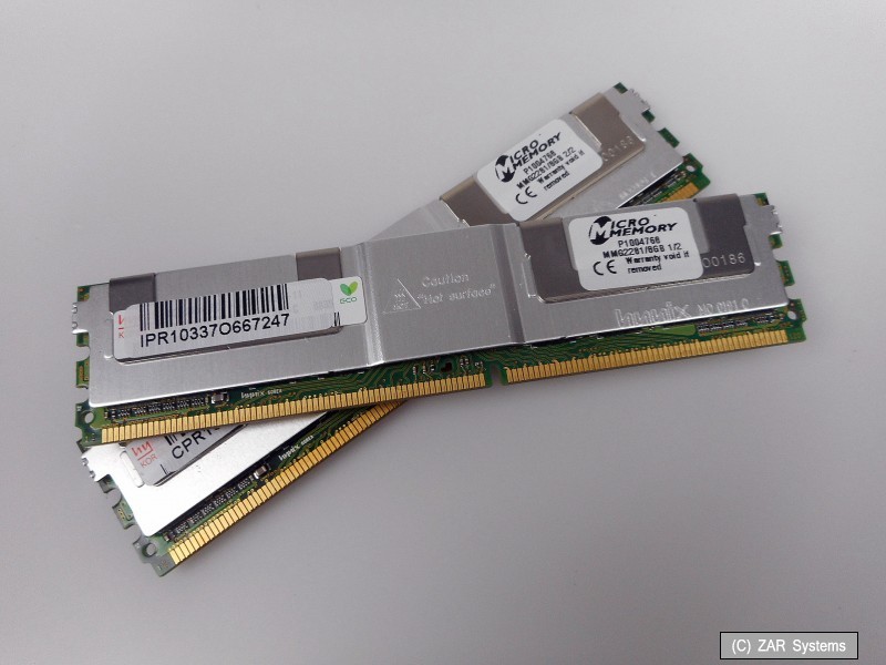 8GB MicroMemory MMG2281/8G Memory RAM Kit 2x 4GB DDR2 667MHZ ECC/REG DIMM, NEW