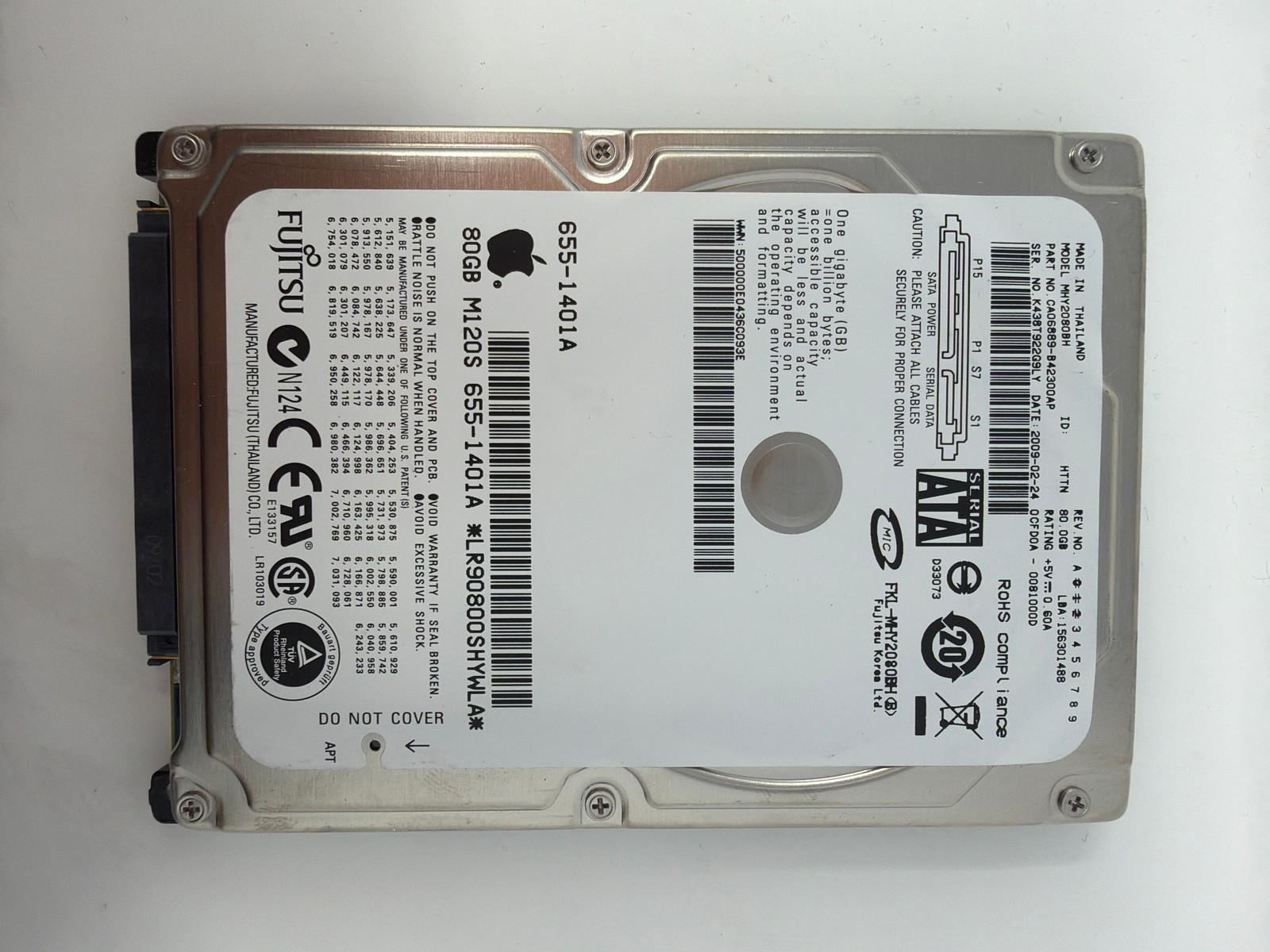 Fujitsu MHW2080BH 80GB SATA Grade B