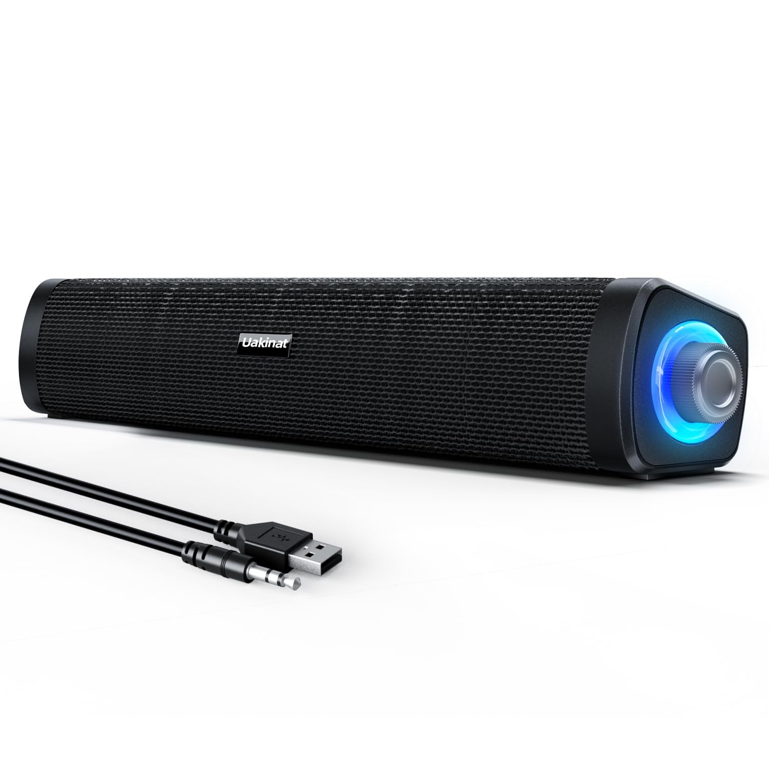 USB Computer Speakers,Computer Speakers with 3.5 mm aux,Wired Black
