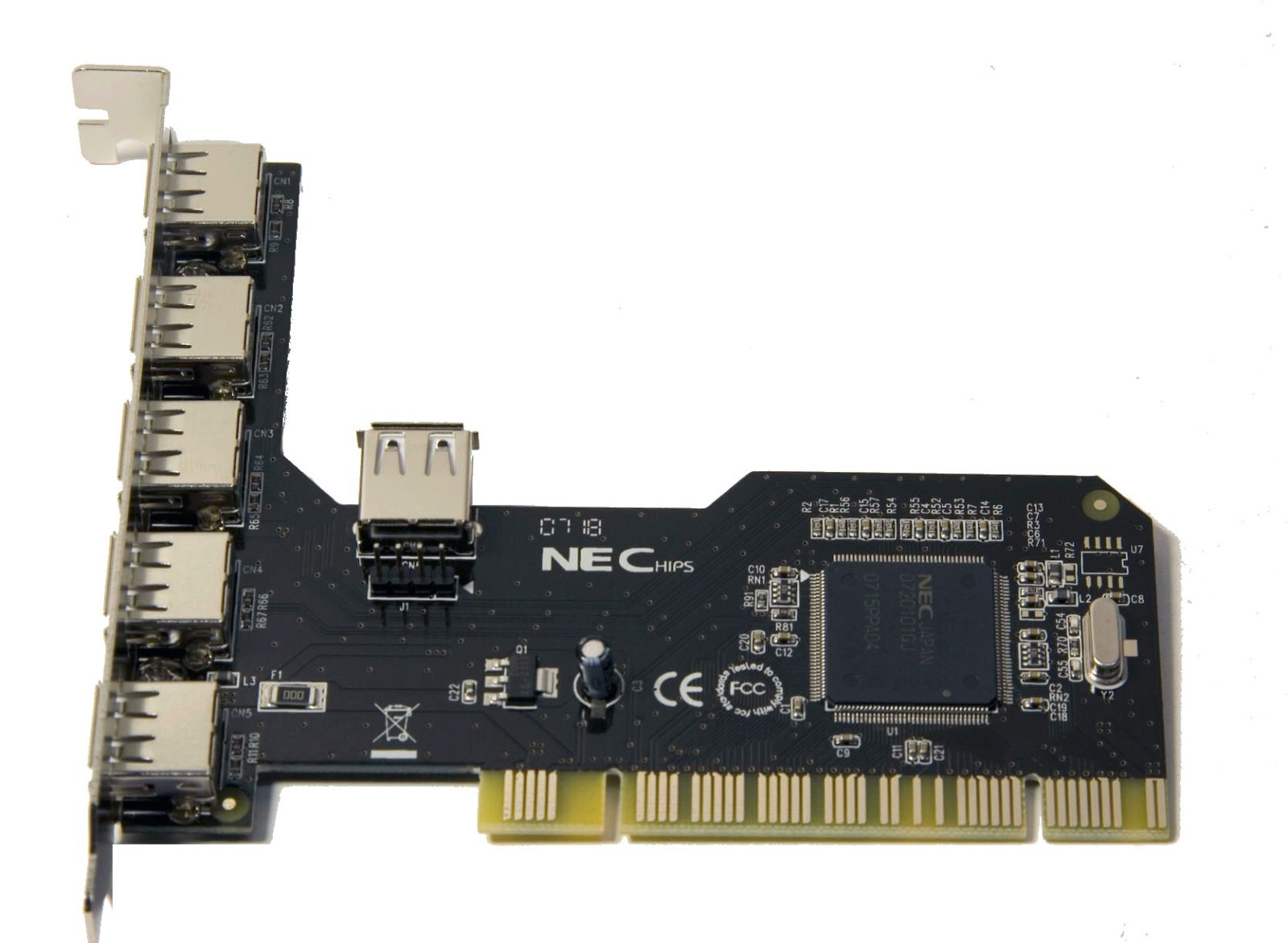 Open Box- Syba SD-NECU2-5E1I 6-port (5+1) USB PCI Card, NEC Chipset