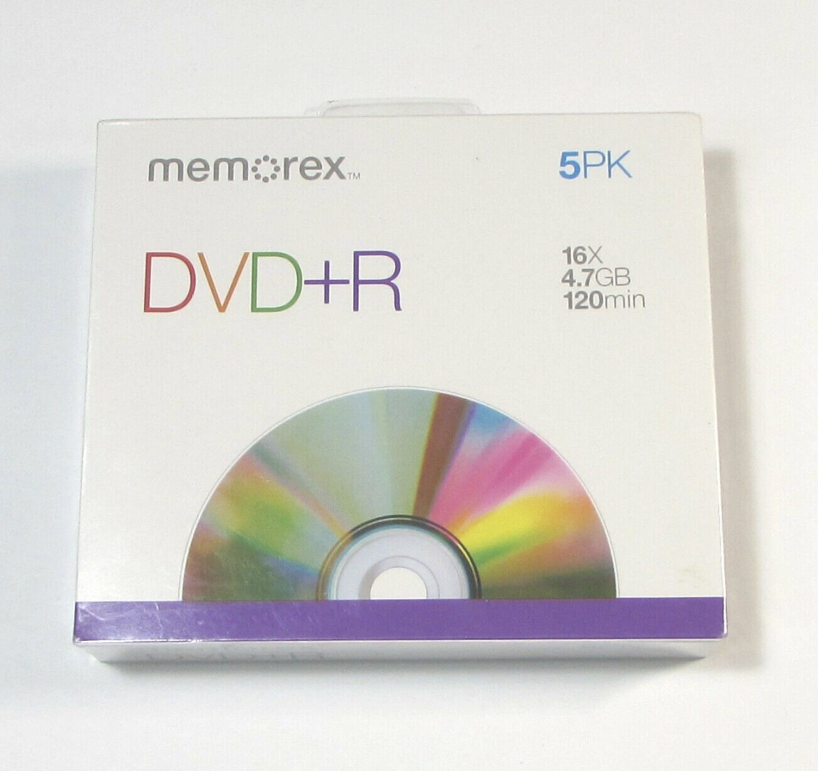 Memorex DVD+R 5 Pack 16X 4.7GB Recordable 120 Min Video - New Sealed