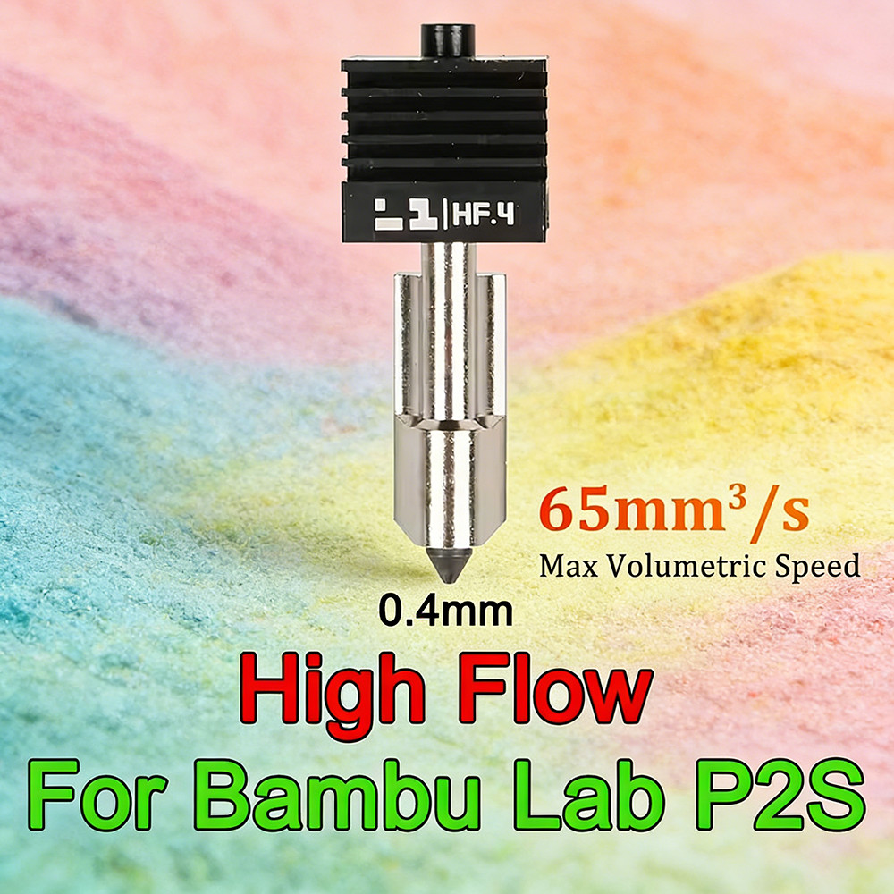 High Flow Hotend Kit For bambu lab P2S H2D Upgrade Hotend Nozzle 0.4 0.6 0.8mm