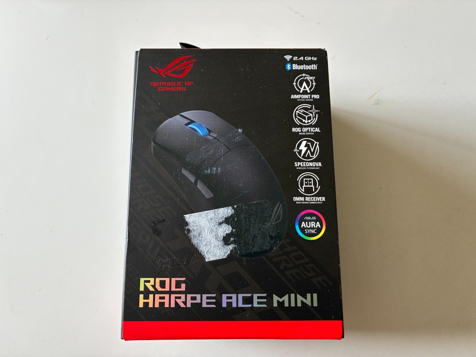 NEW ASUS ROG Harpe Ace Mini Wireless Gaming Mouse BLACK SEALED $130