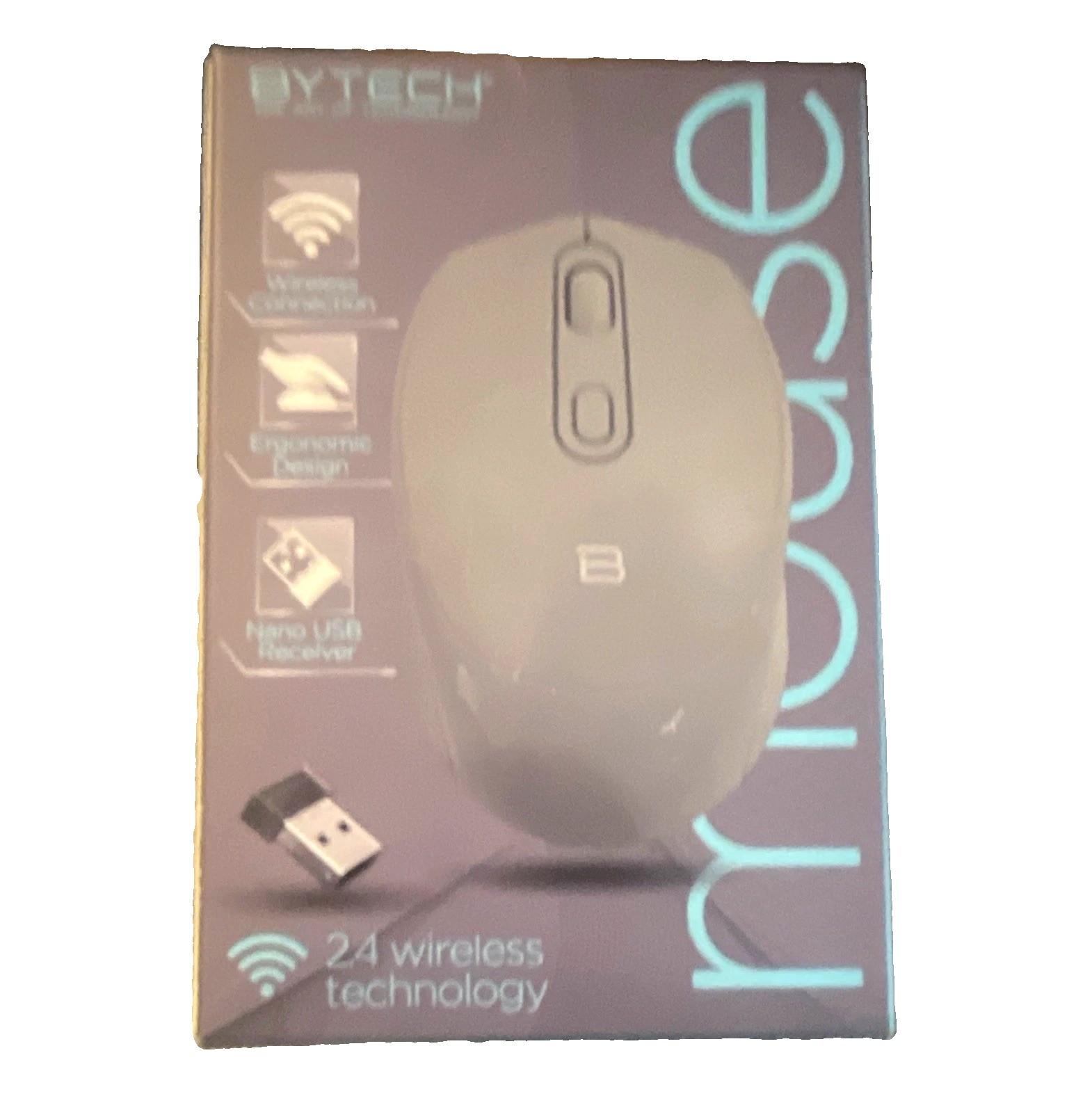 BYTECH Ergonomic Wireless Optical Mouse 800 DPI 3-Button Gray BY-MS-WS-113-GY