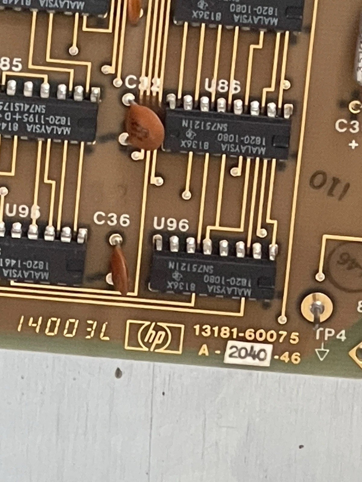 HP 13181-60075 Digital Tape Interface PCB PCA HP 2100 21MX 7970 Vintage