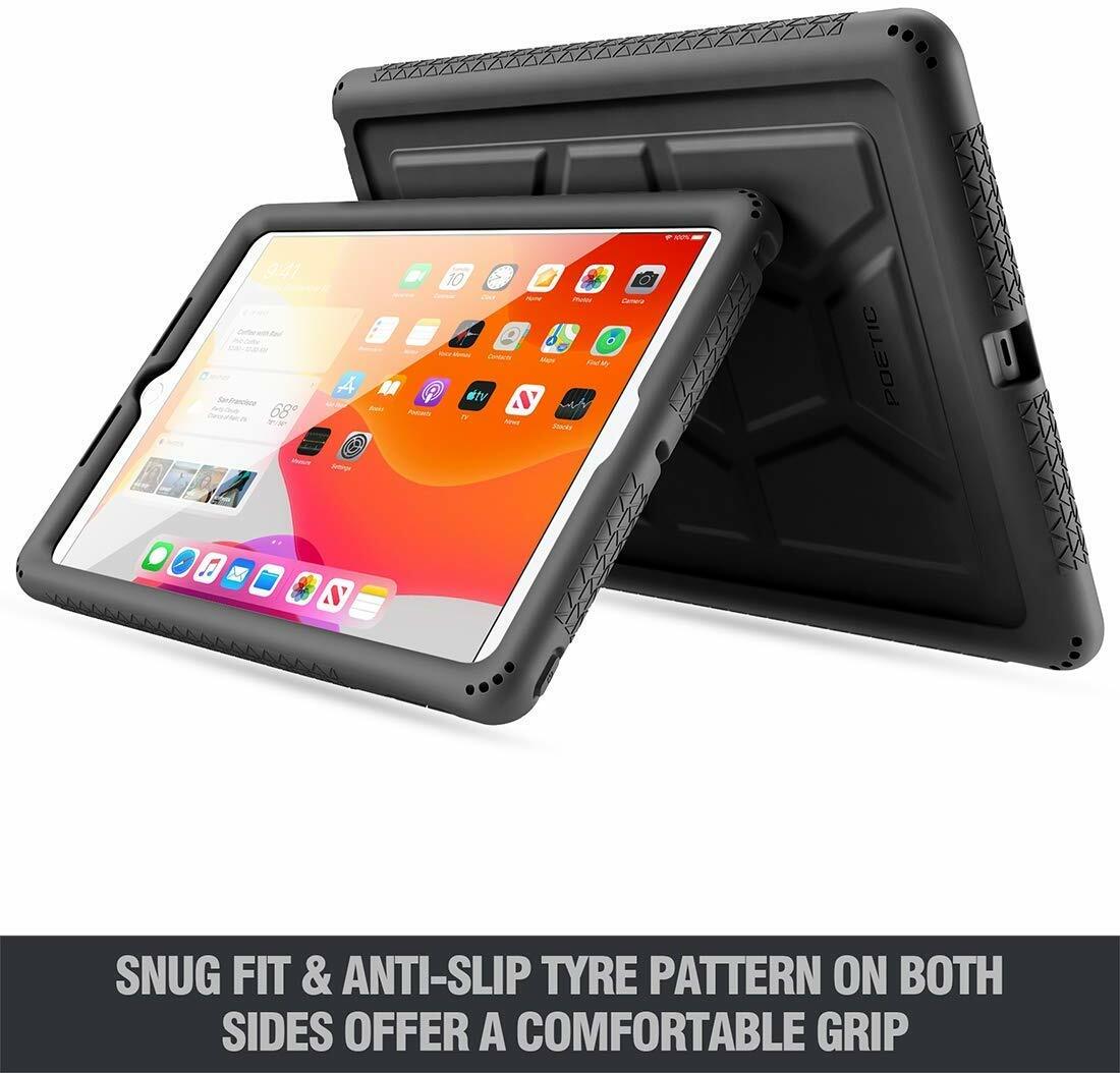 iPad 10.2 2021/2019 Tablet Case, Soft Gel Protective Back Silicone Cover Black