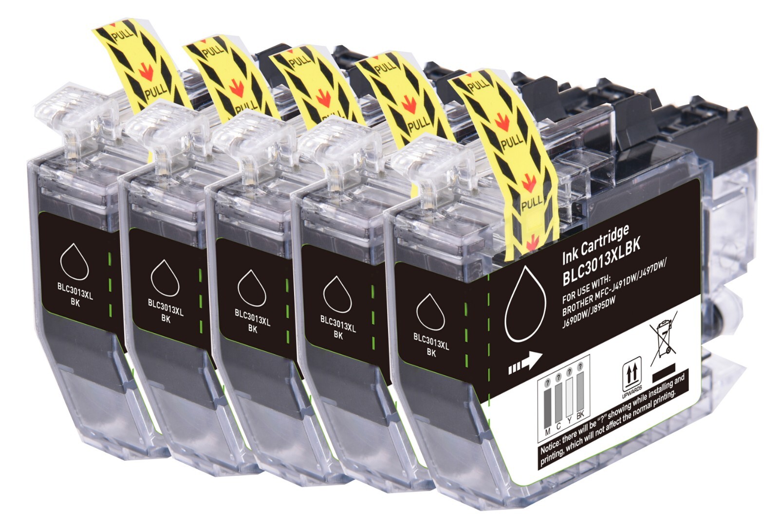 5P BLACK Printer XL Ink fits Brother LC3013 MFC-J491DW MFC-J497DW MFC-J895DW