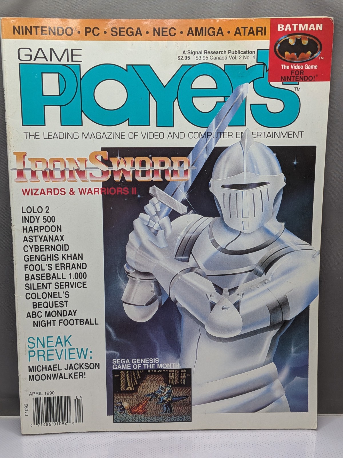 Game Players Magazine Vol. 2 #4 (Apr 1990) Nes Nintendo Ironsword 