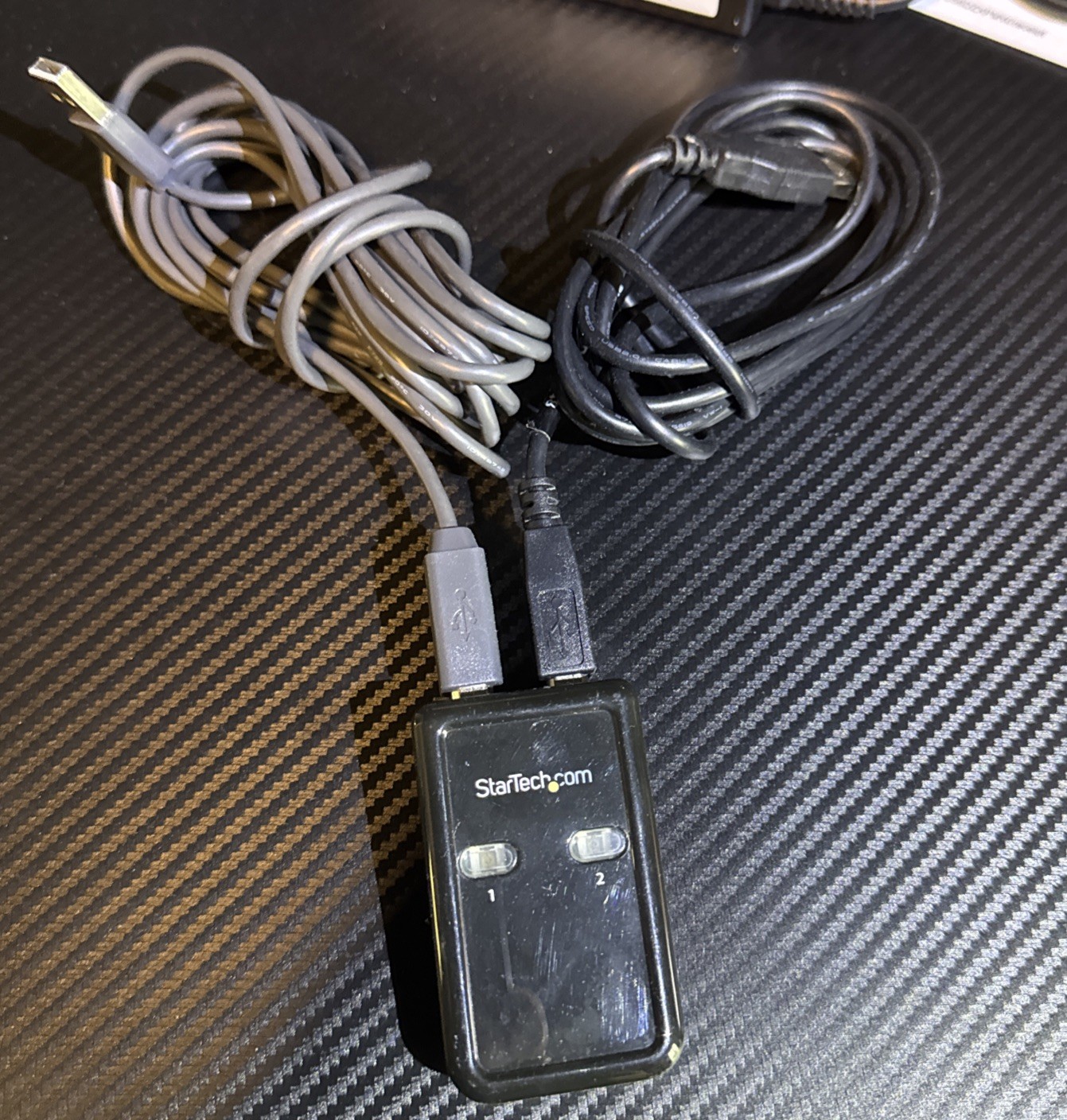 StarTech.com 2-Port USB Peripheral Sharing Switch USB221SS w/ 2 cables 