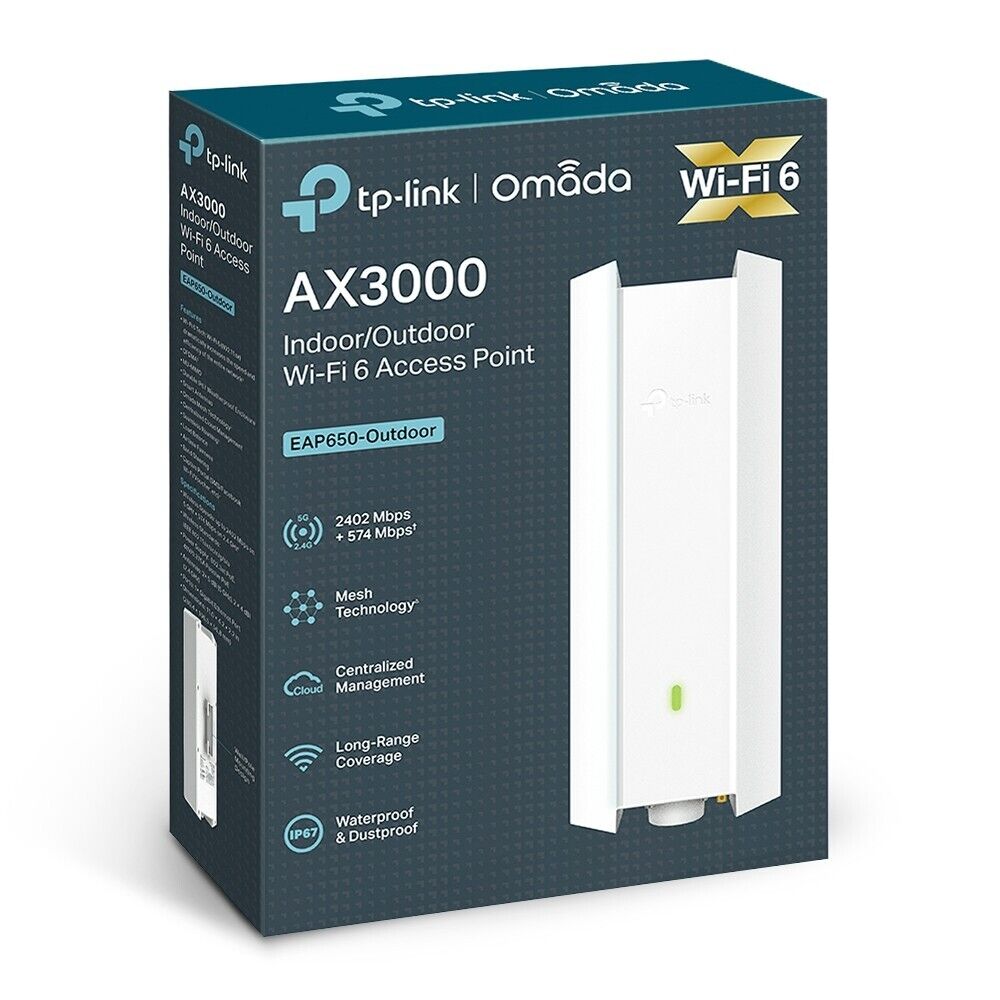 TP-Link EAP650-Outdoor AX3000 Wireless Indoor / Outdoor Wi-Fi 6 Access Point