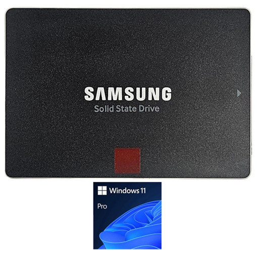 Samsung 512GB 850 Pro 2.5" SSD with Windows 11 Pro for Dell Lenovo HP ASUS IBM