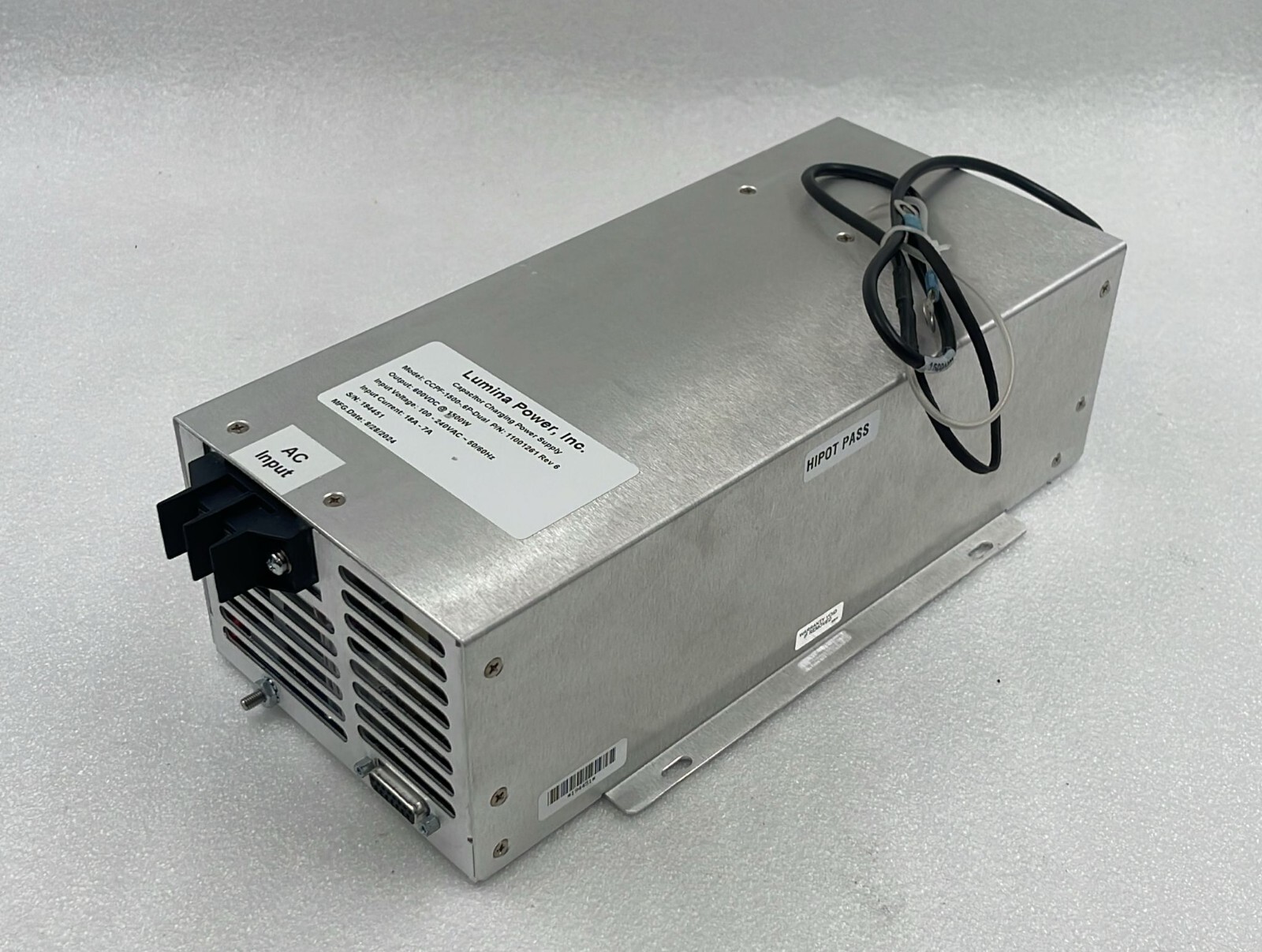 Lumina CCPF-1500-.6P-Dual 11001261 Capacitor Charging Power Supply 1500W *AS IS*