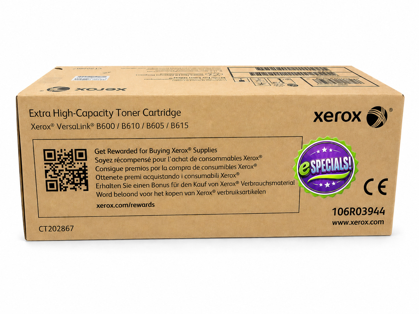Genuine Xerox 106R03944 Black Toner, Brand New Sealed Box, We Ship Fast