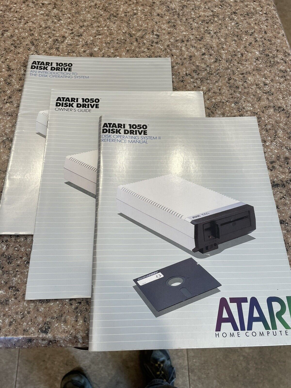 Atari 1050 Disk Drive Intro To System Ref. Manual Owners Guide 1982  - 3 Books