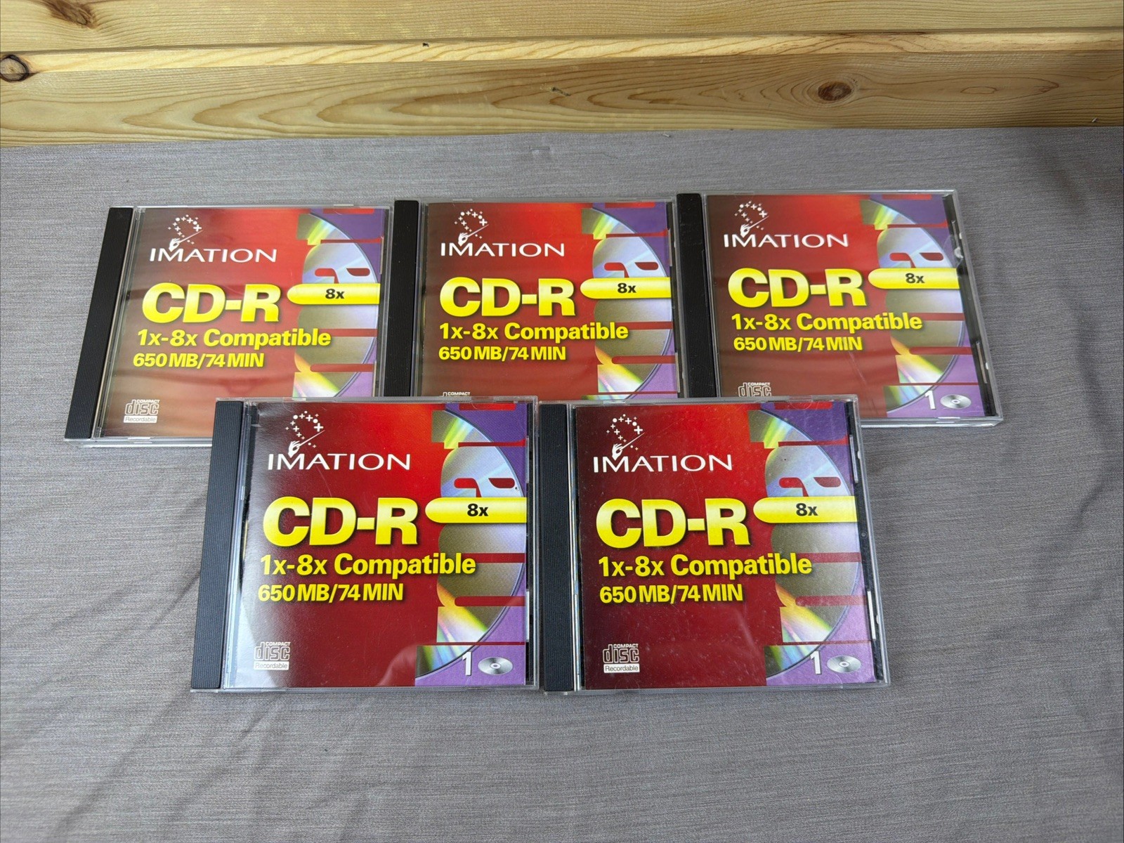 New Imation CD-R 1X-8X 650MB/74Min. 5 total