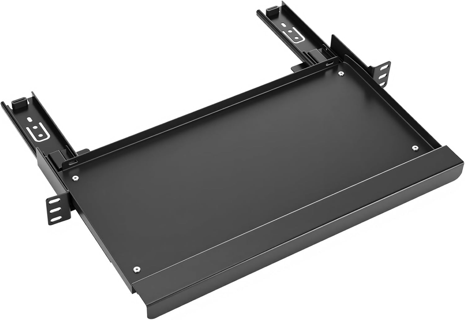 AceOrbit 1U Keyboard Tray 8" Deep, Universal 19" Rack Mount Sliding Shelf Tra...