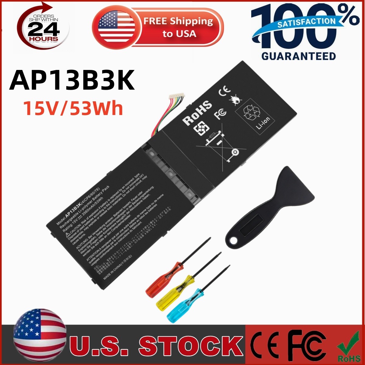 AP13B3K AP13B8K Battery For Acer Aspire M5-583P Series M5-583P-6637 M5-583P-6423