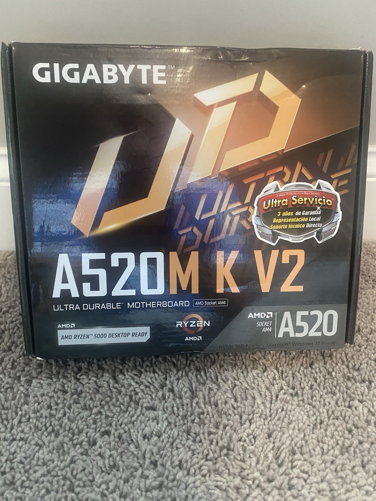 GIGABYTE A520M K V2 Ultra Durable mATX AM4 DDR4 M.2 HDMI Gaming NEED GONE