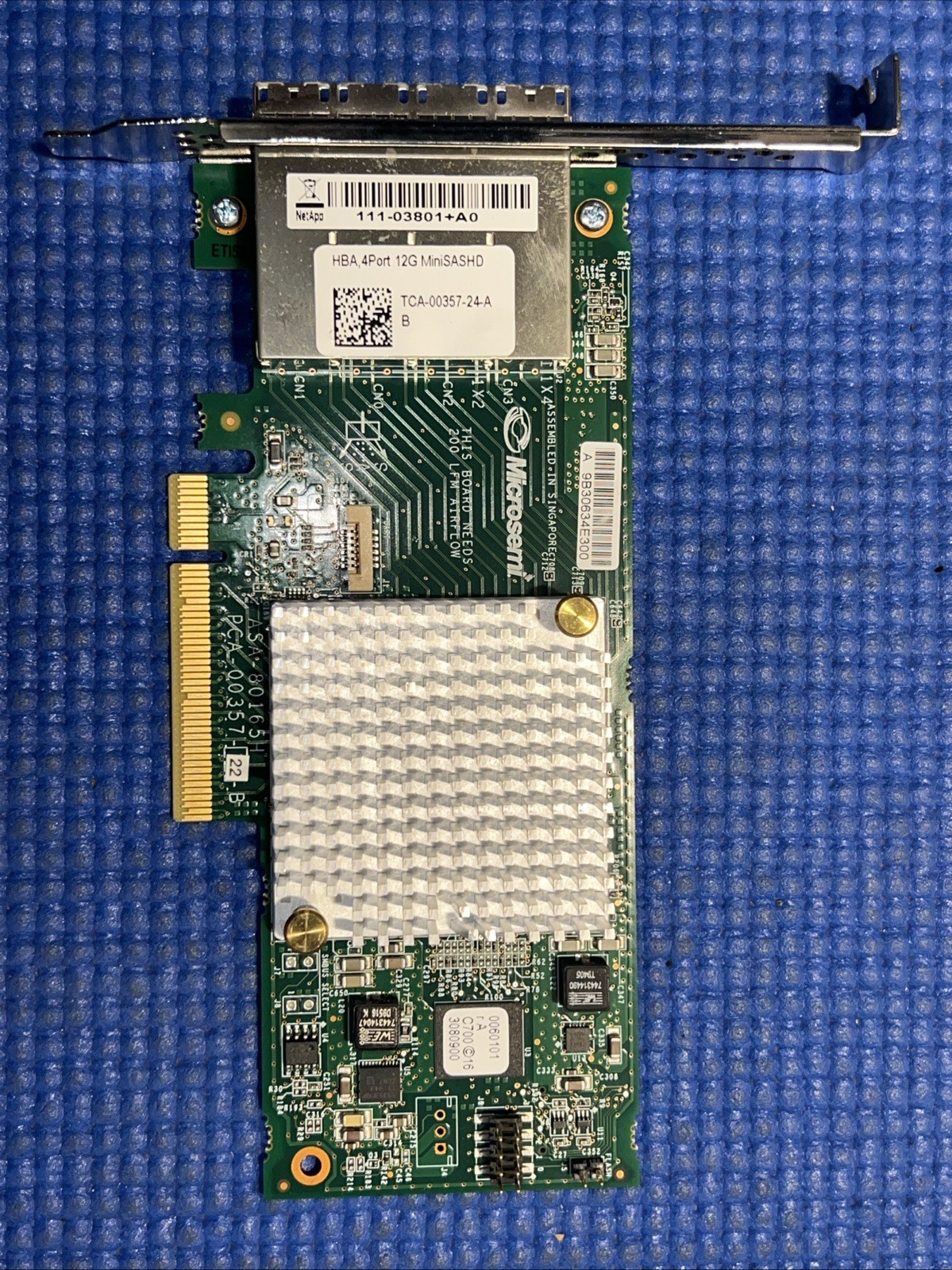 NetApp 111-03801+A0 4-PORT HBA 12GB MINI SAS PCIE Microsemi ASA-80165H
