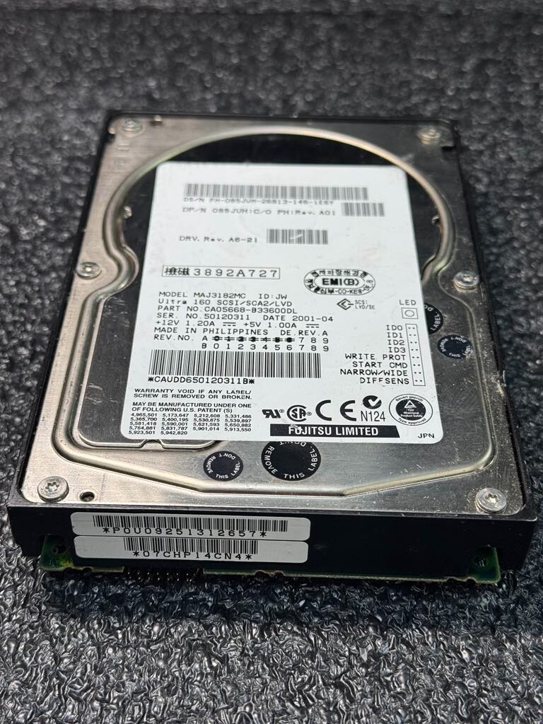 Dell 85JUH MAJ3182MC 18GB 10K RPM 4MB 80-Pin Ultra-160 SCSI HDD 3.5"