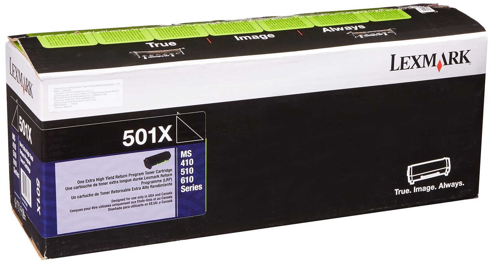 Original Lexmark 50F1X00 Black Toner. New Sealed Box, We Ship Fast