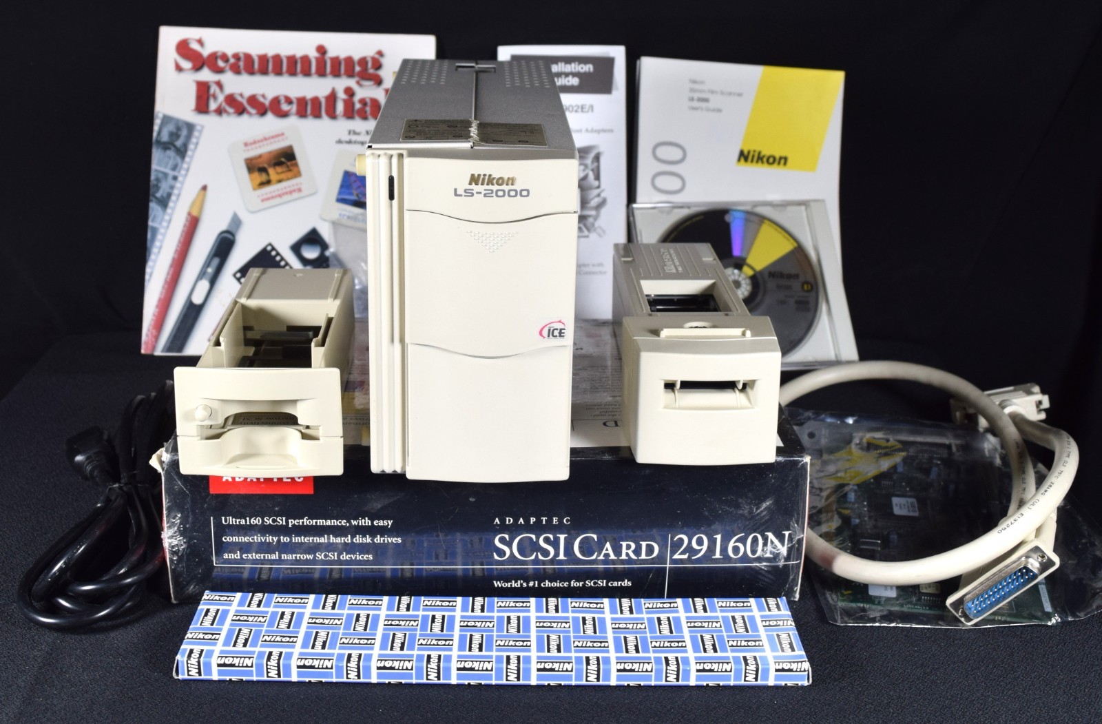 Nikon LS-2000 Film Scanner, SA-20 Strip Film Adapter & MA-20 Slide Mount Adapter