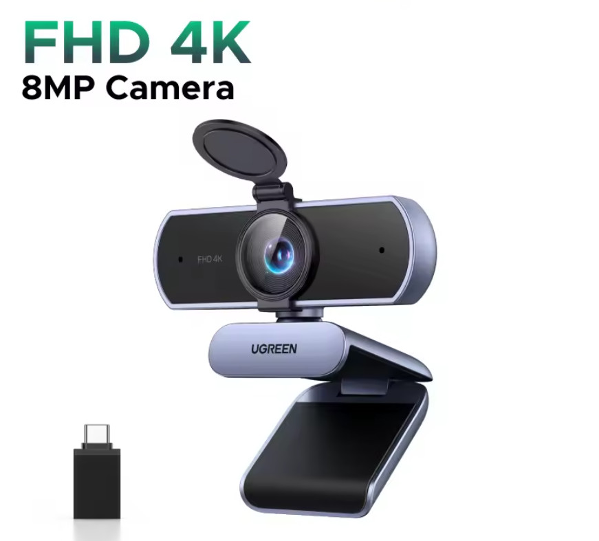 4K FHD 1080P Webcam 8MP For PC PDAF Auto Focus Dual AI Noise-Cancelling Mics