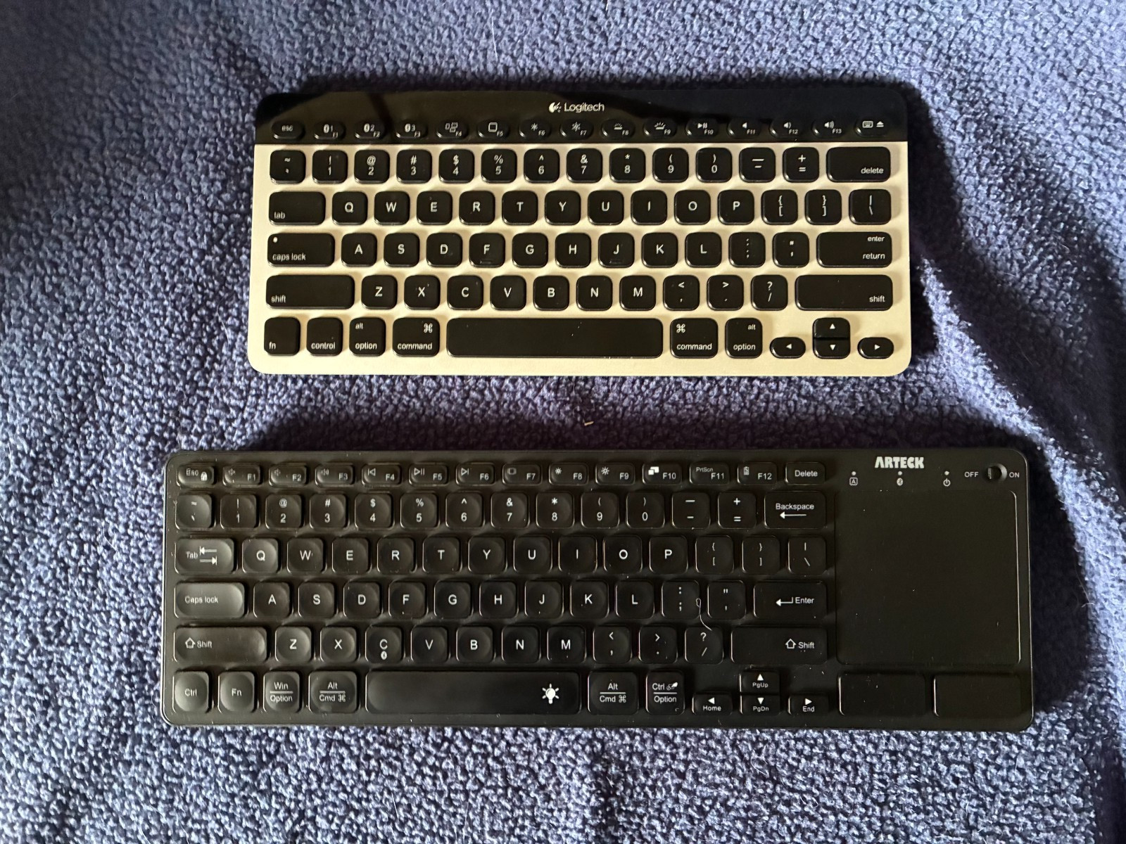 Lot of 2 Bluetooth Keyboards -- Tested  Works