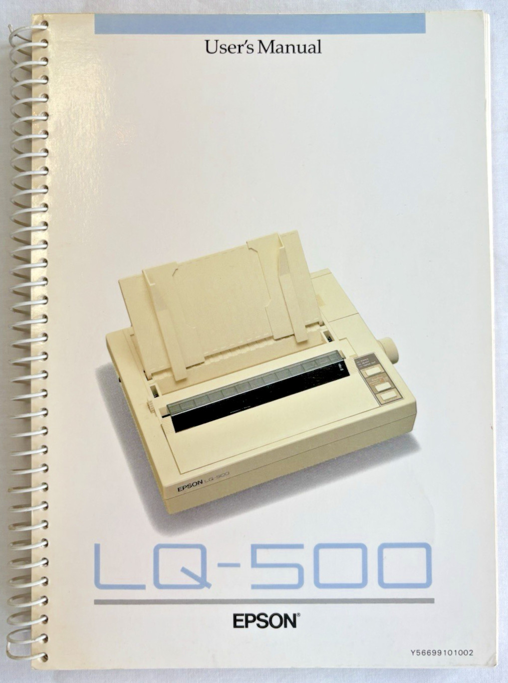Vintage Rare Epson Printer Book LQ-500 PRINTER USER'S MANUAL spiral bound VG