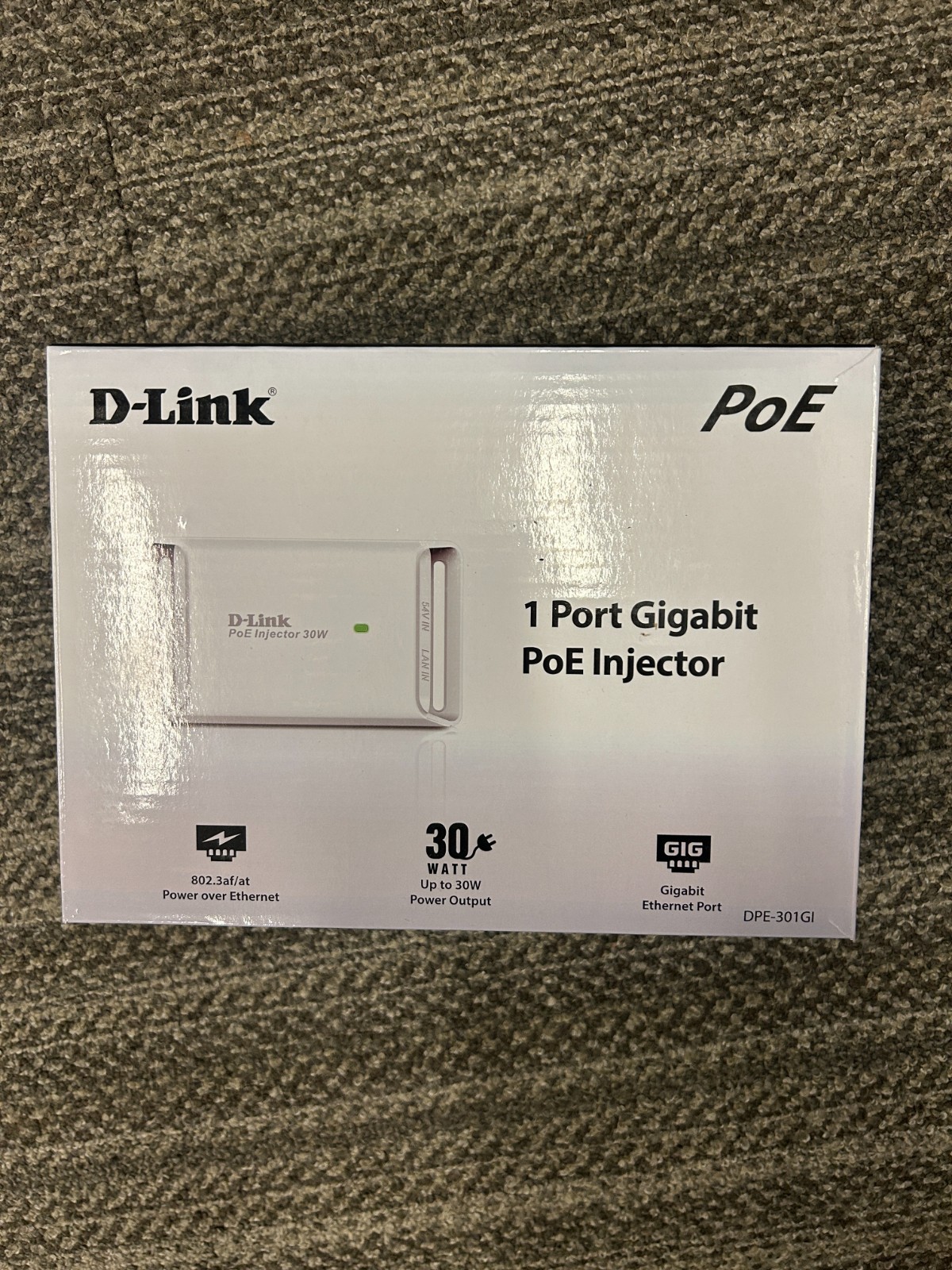 D-Link - DPE-301GI - D-Link 1-Port Gigabit PoE Injector