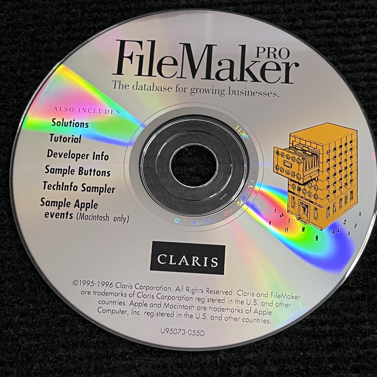 Vtg Claris For Macintosh Bundle FileMaker Pro Em@iler 6 Disks 1 Cd 90s Productiv