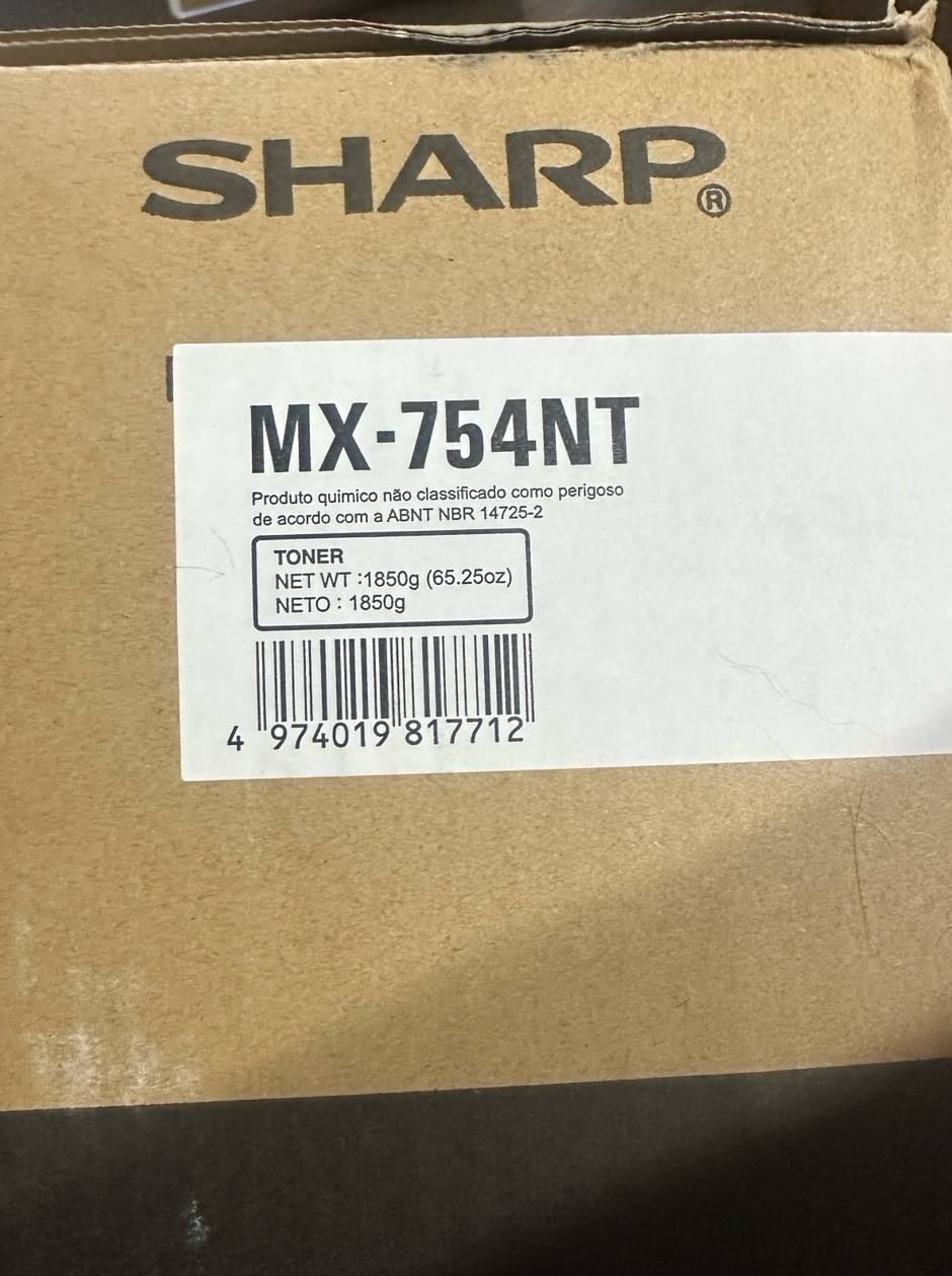 MX754NT Sharp New NIP NIB Toner Cartridge Original Genuine MX-754NT Black