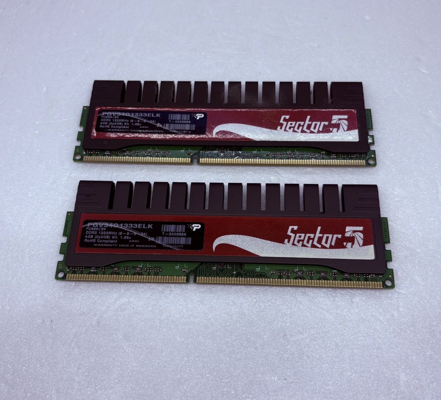 Patriot Sector 5 G-Series DDR3 4GB 2x2GB PC3-10666 1333mhz PGV34G1333ELK 31