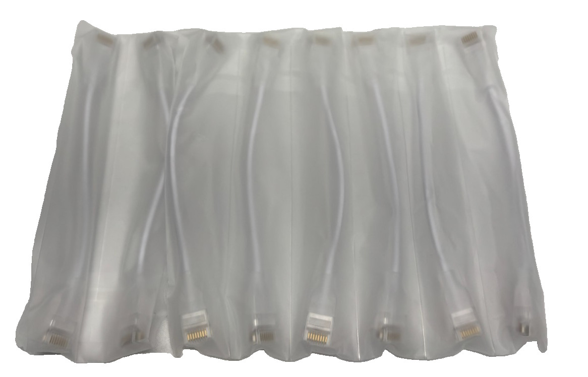 Ubiquit UACC-Cable-Patch-EL-0.15m,  Etherlighting Patch Cable -White -Lot of  8