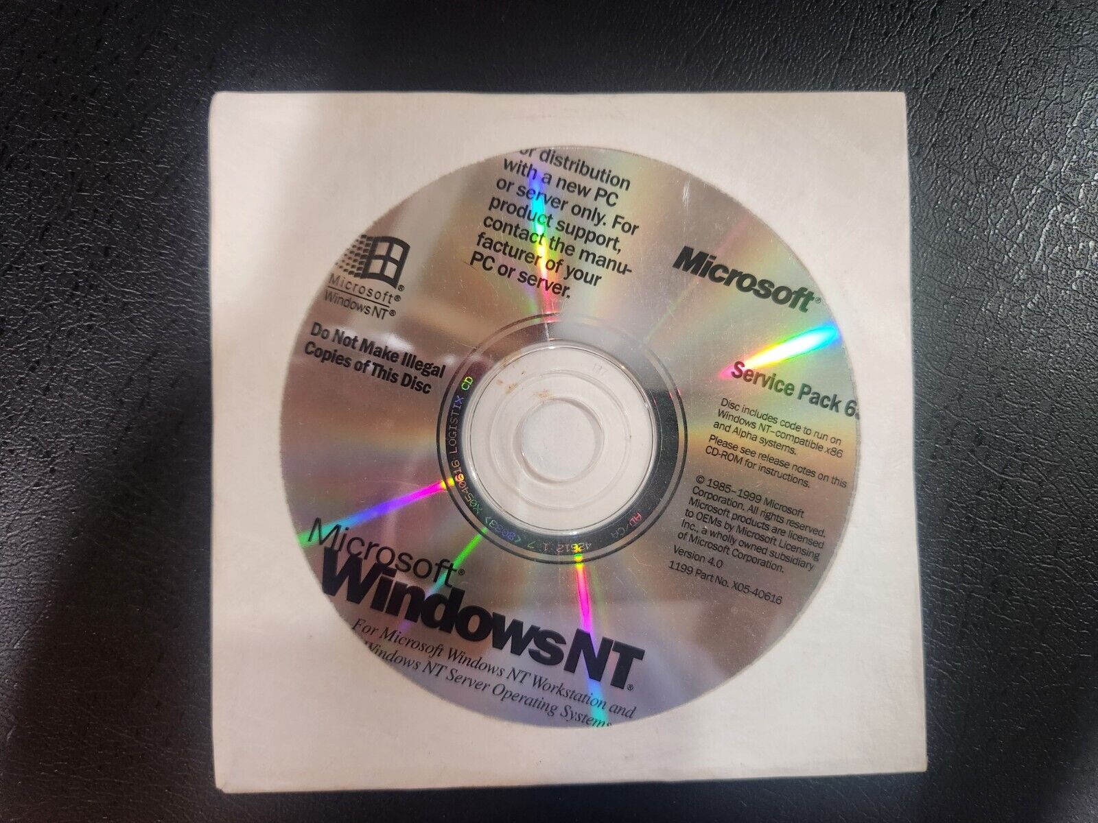 Microsoft Windows NT Service Pack 6a Disc