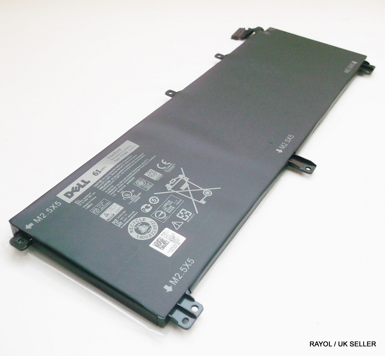 Genuine Dell 61Wh Li-ion Battery for XPS 13 9530, Precision M3800, T0TRM, H76MY