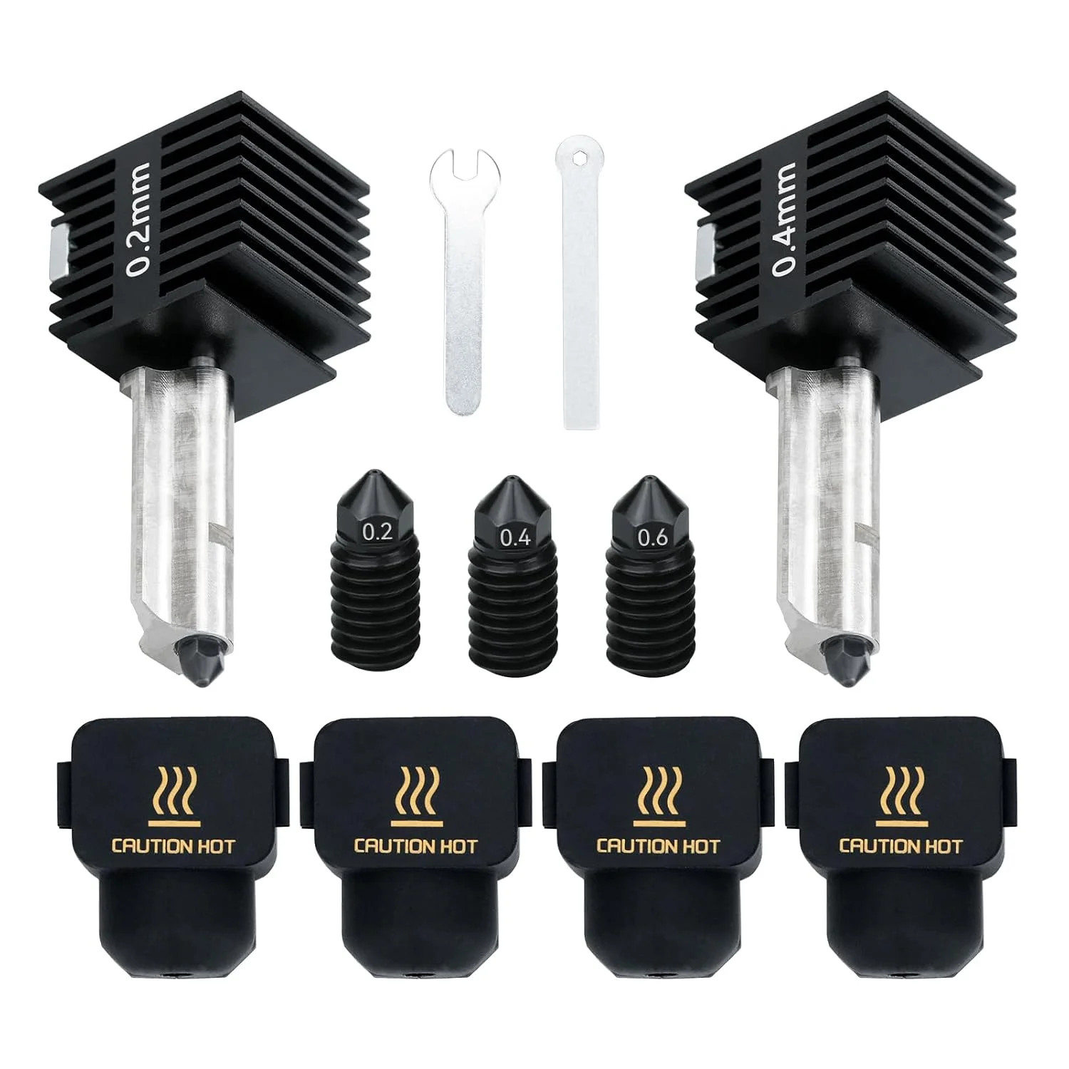 2 Pack A1 Hotend Upgrade Kit for Bambu Lab A1/A1 Mini/A2L 3D Printer - 0.2mm & 0