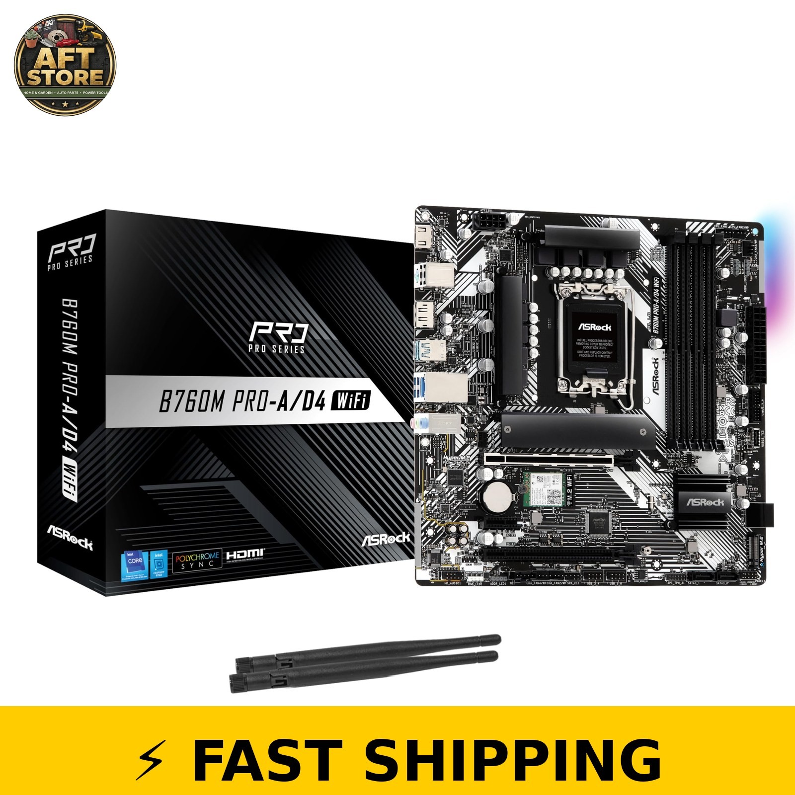 ASRock B760M Pro-A/D4 WiFi Micro ATX Motherboard