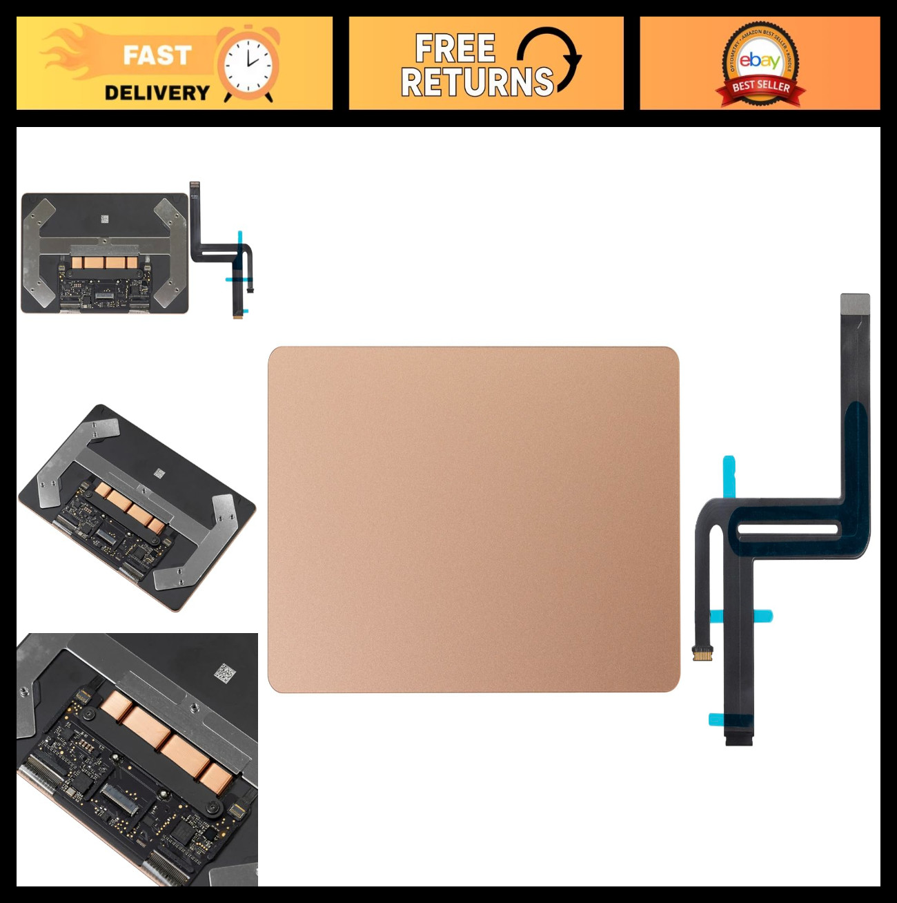 Trackpad Replacement for MacBook Air 13.3" M1 A2337 Touchpad with Cable - Gold