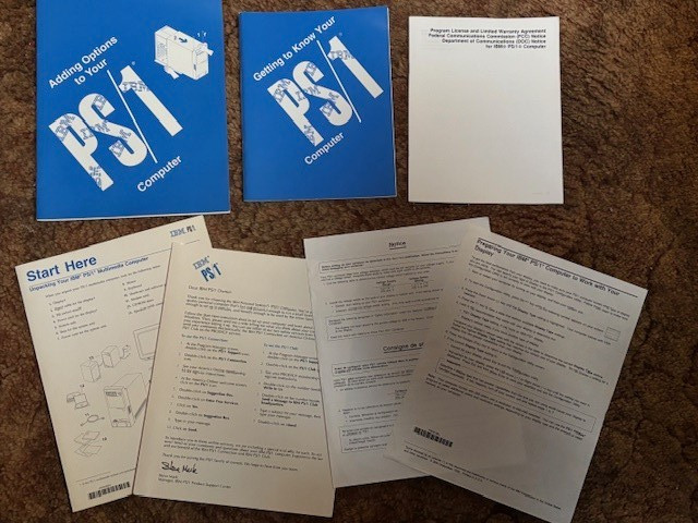 IBM PS/1 Computer Paperwork and Manuals for new owners Originals 1993