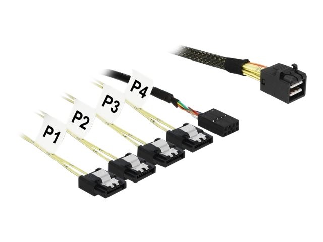 Delock Mini SAS HD SFF-8643 Cable > 4 x SATA+ Sideband Cable 85732