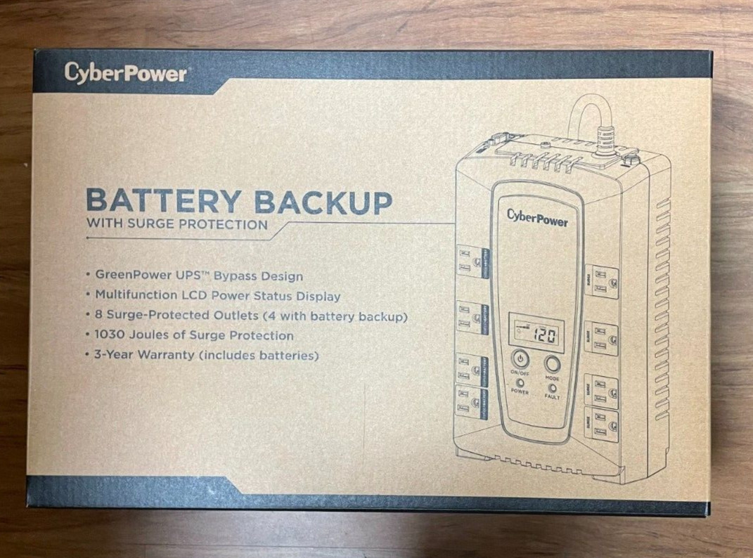 Lot  2 x New Cyber Power Battery Backup UPS with surge protection CP600LCD 600VA