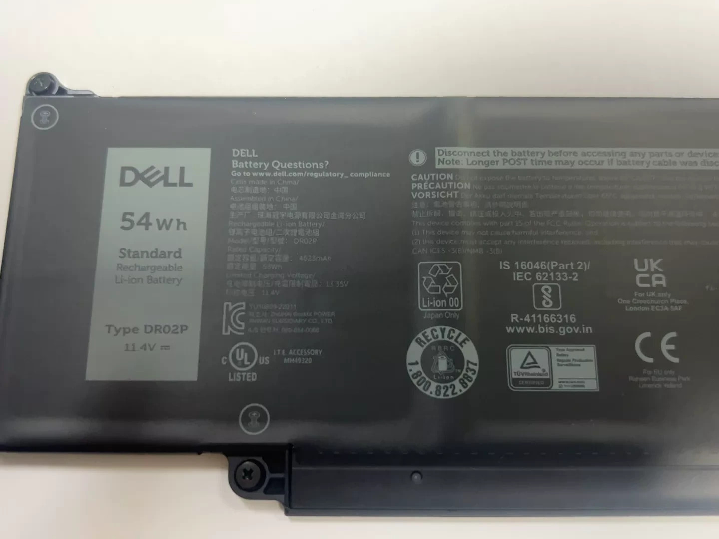 Genuine DR02P 54WH Dell Battery Latitude 14 3440 5440 15 5540 5550 13 5340 R73TC
