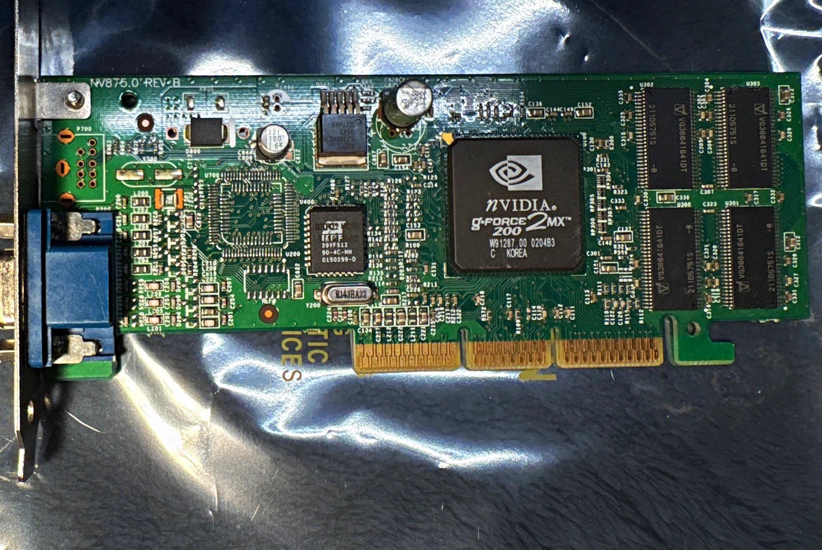 Gateway NVIDIA GeForce 2 MX 200 32mb AGP Video graphics card nv875.0 rev B