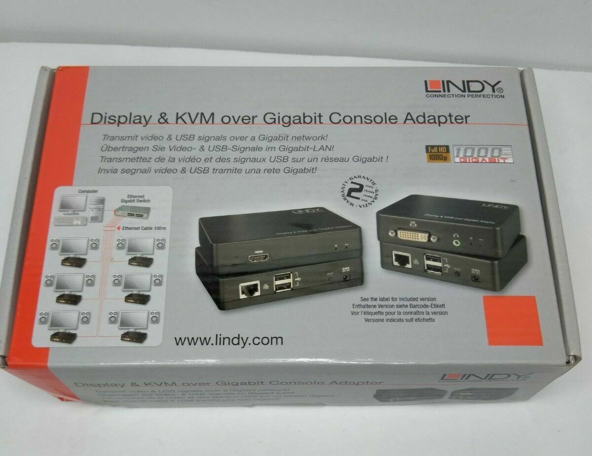  LINDY KVM Gigabit Console Adapter HDMI 38082