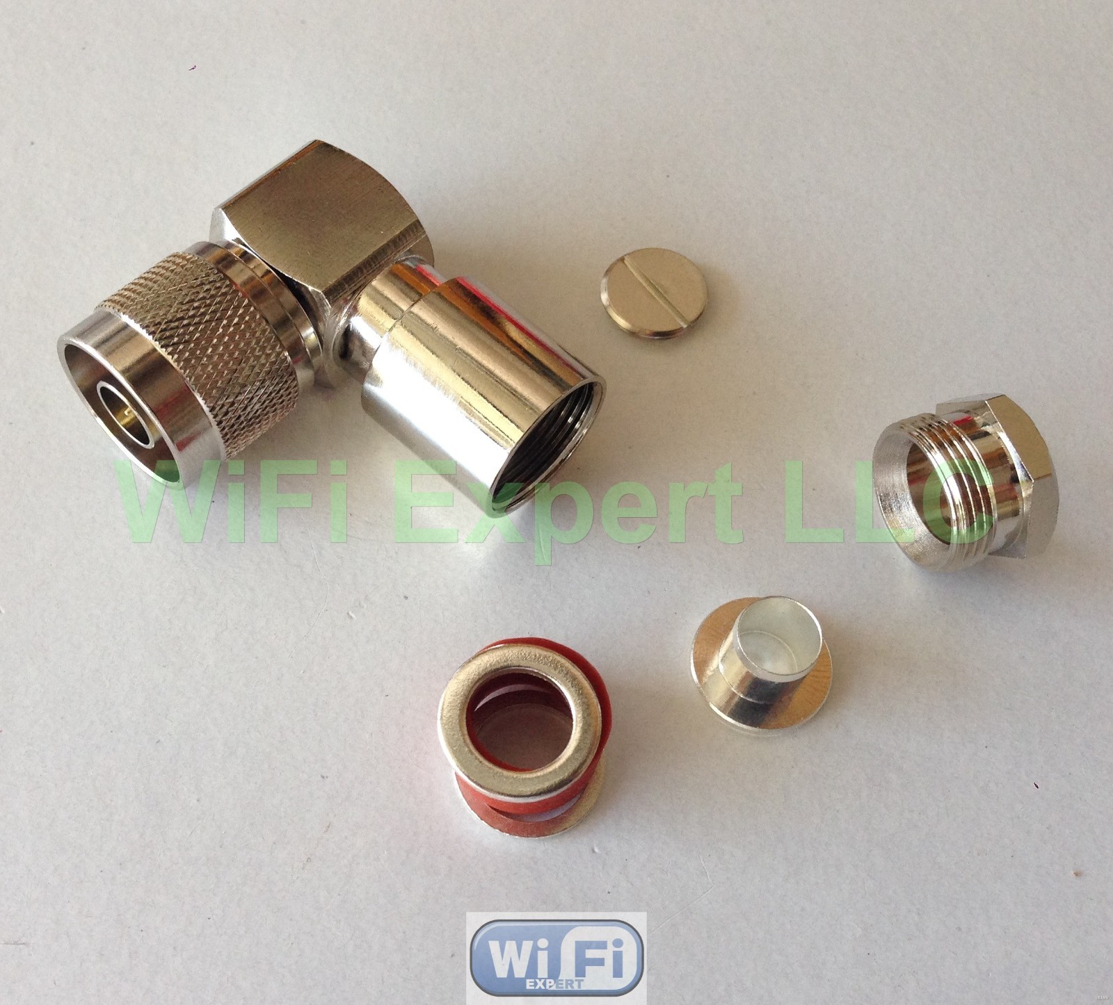 N Male Plug Clamp Right Angle for RG8 LMR400 RG213 RG214 RFC400 Cable Connector