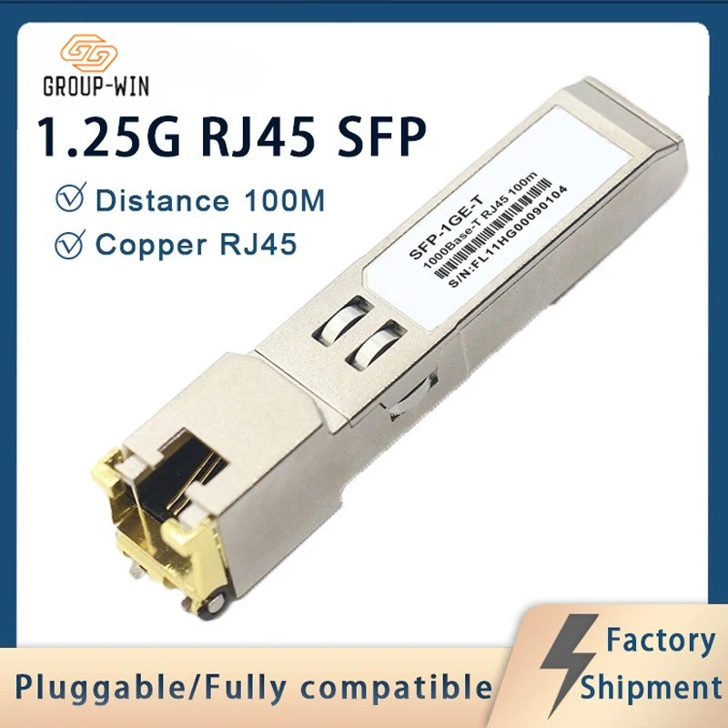 10/100/1000M SFP RJ45 1.25g  Copper Fiber Transceiver Module for  Mikrotik